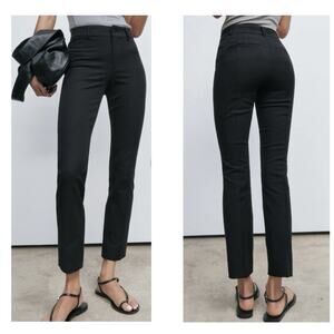 AYR Women's Size 28 Black Bi Stretch Slim Straight Leg Daily Dose Pant 25.5” Ins